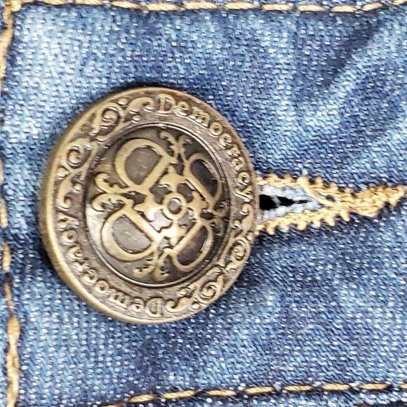 Democracy Jeans Ab Solution Womens Size 14 Blue Denim High Rise Straight - Picture 4 of 8